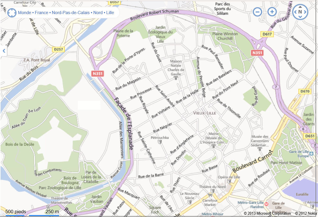 Au Vieux De La Vieille Lille Carte